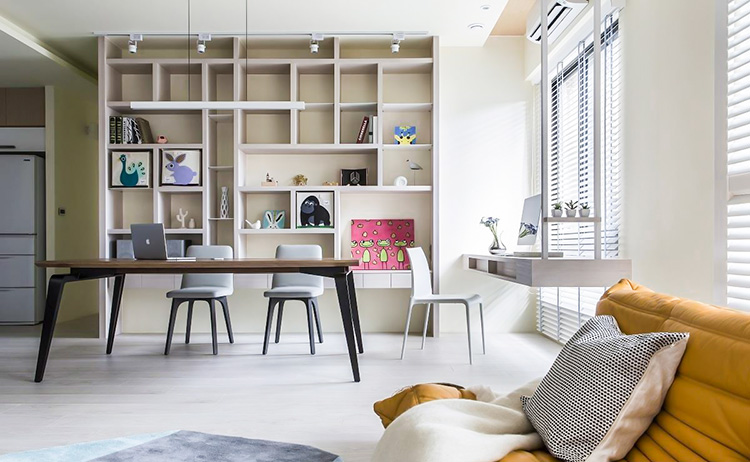 移动式家具打造客厅弹性大空间