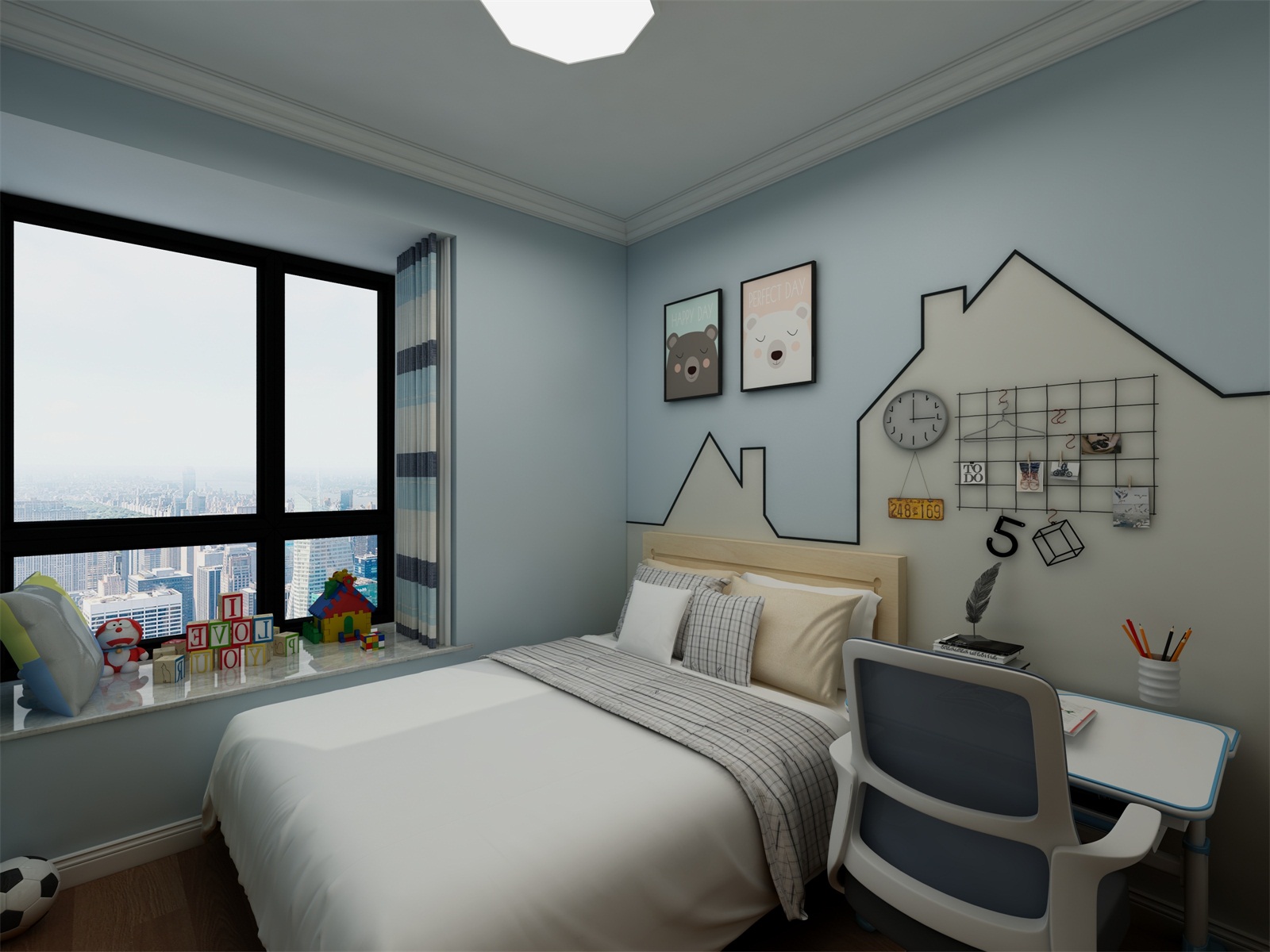 米色、黄色北欧风解决你的配色苦恼-儿童房