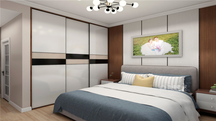 110平北欧风格，简约舒适，自然不做作-卧室效果图及设计说明
