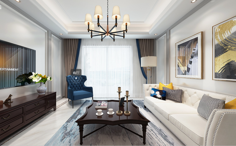 瑷颐湾清新美式雅居全景图封面图