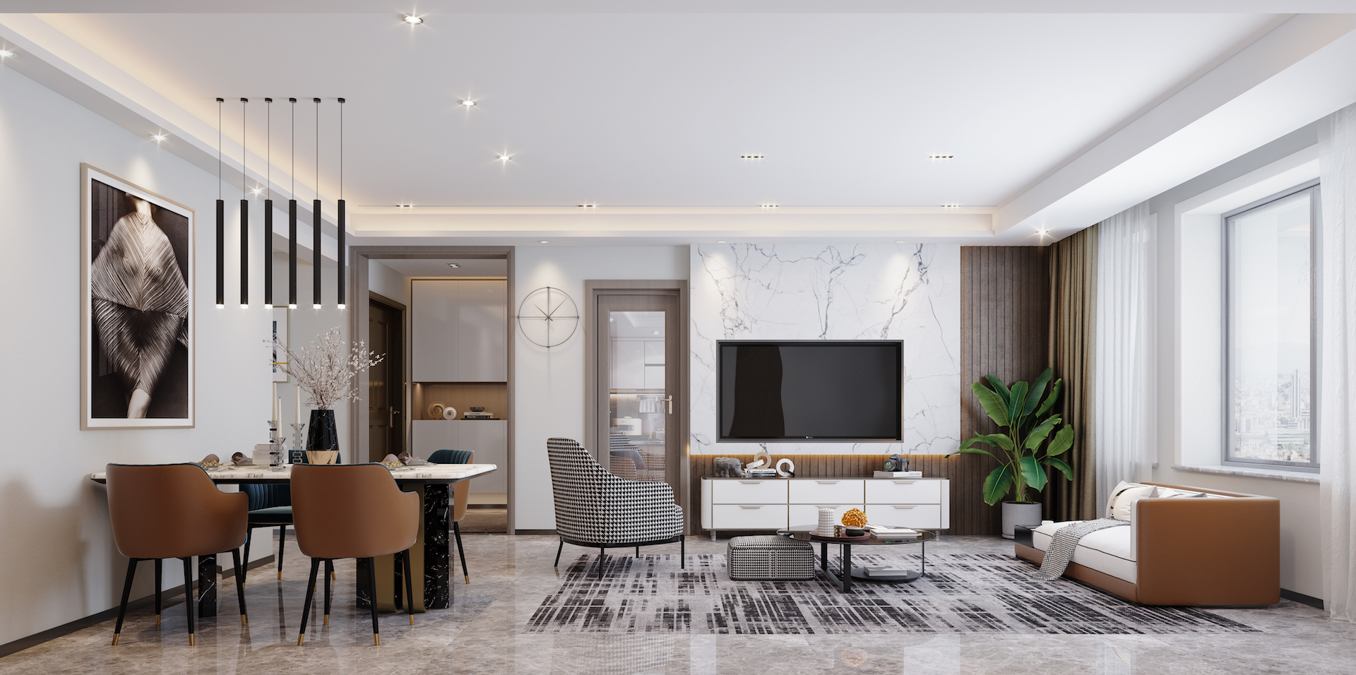 150平轻松惬意简约风全景图封面图