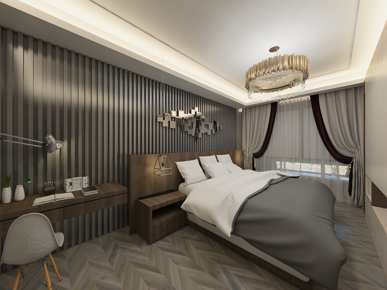 后现代商务风，打造都市精英的家全景图封面图