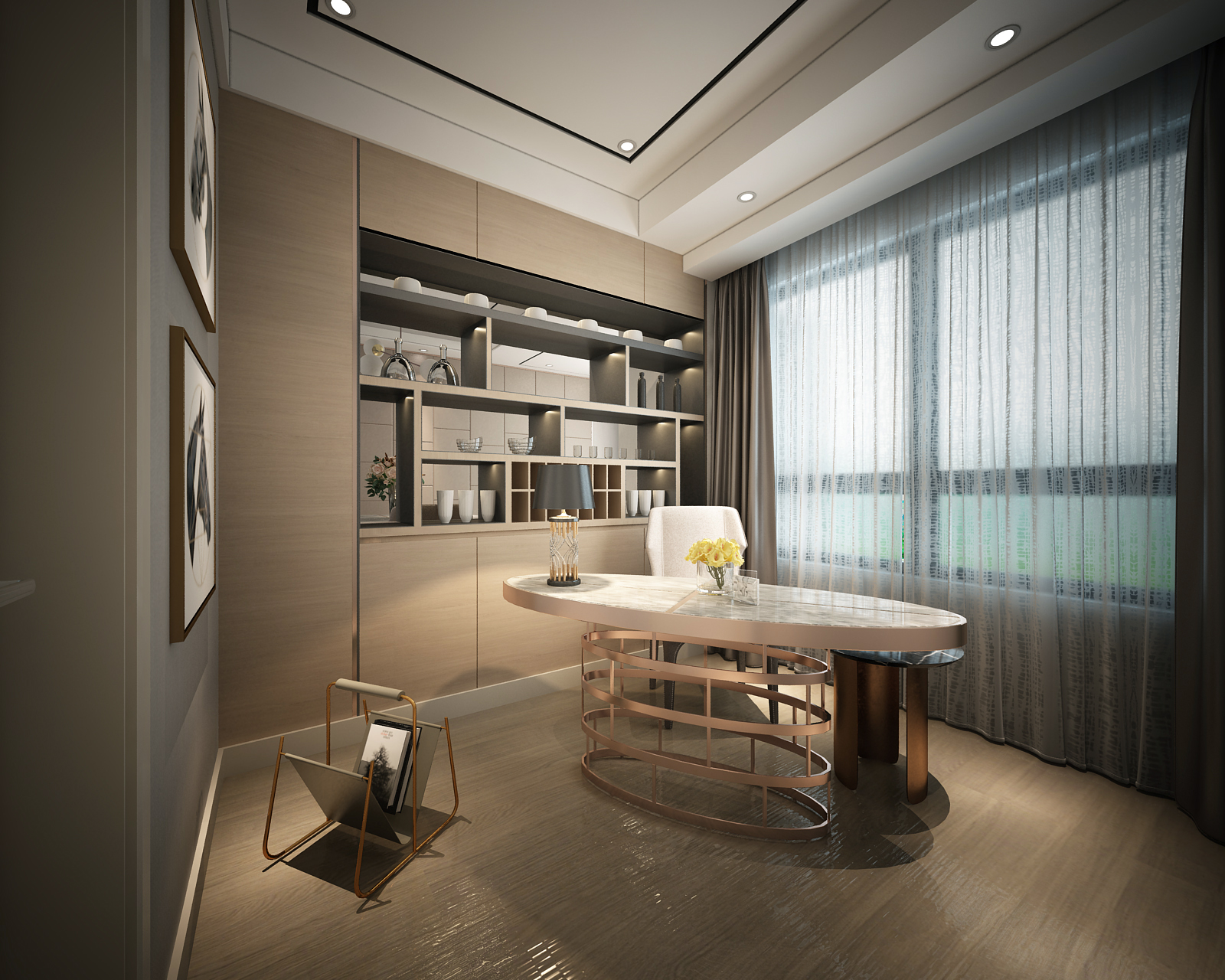 【现代轻奢风】繁华商圈里的品质奢居全景图封面图