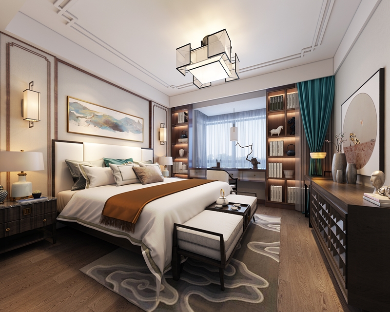 传统典雅的中式居所全景图封面图