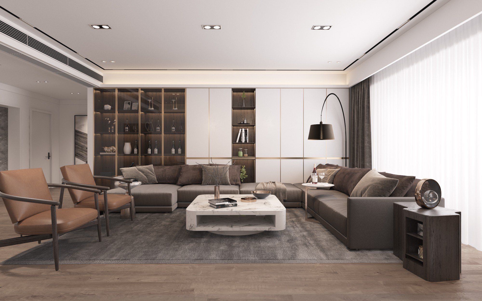 享受安静时光的176平现代风装修案例全景图封面图