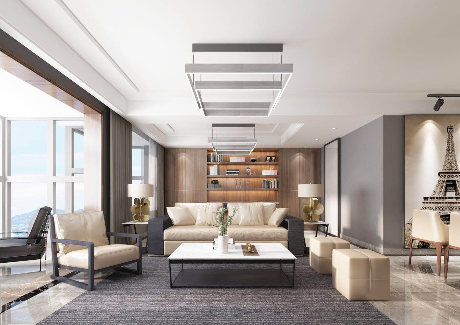 轻奢风的家很多，比这家好看的没几个全景图封面图