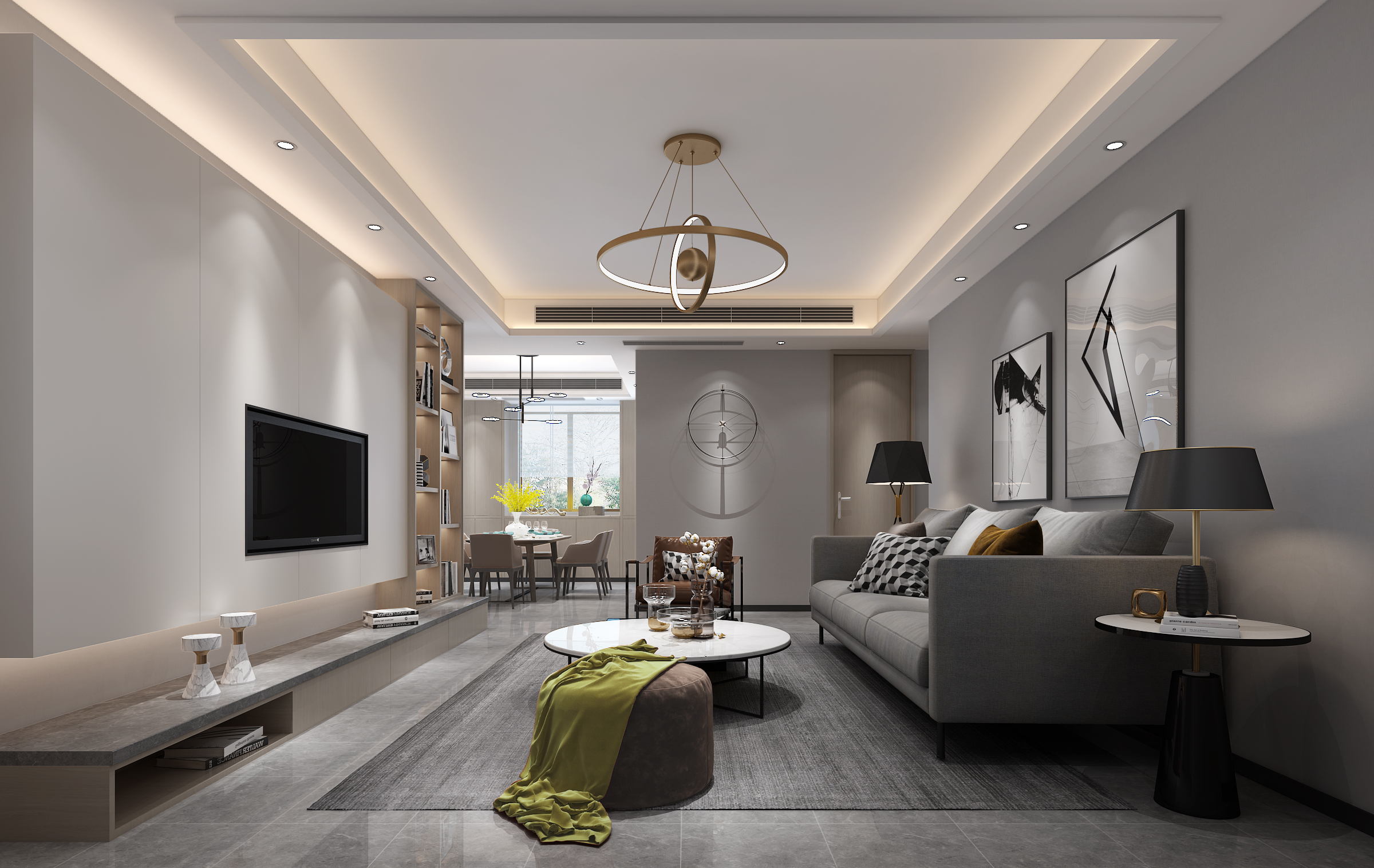 140平国信观湖湾现代风格-年轻人向往的简约之家全景图封面图