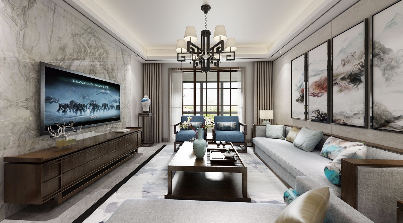 142平锦悦湾新中式风格-越简约 越贵气全景图封面图