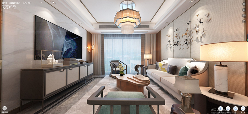 138平九龙仓碧玺新中式风格-充满生活雅趣的闲居全景图封面图