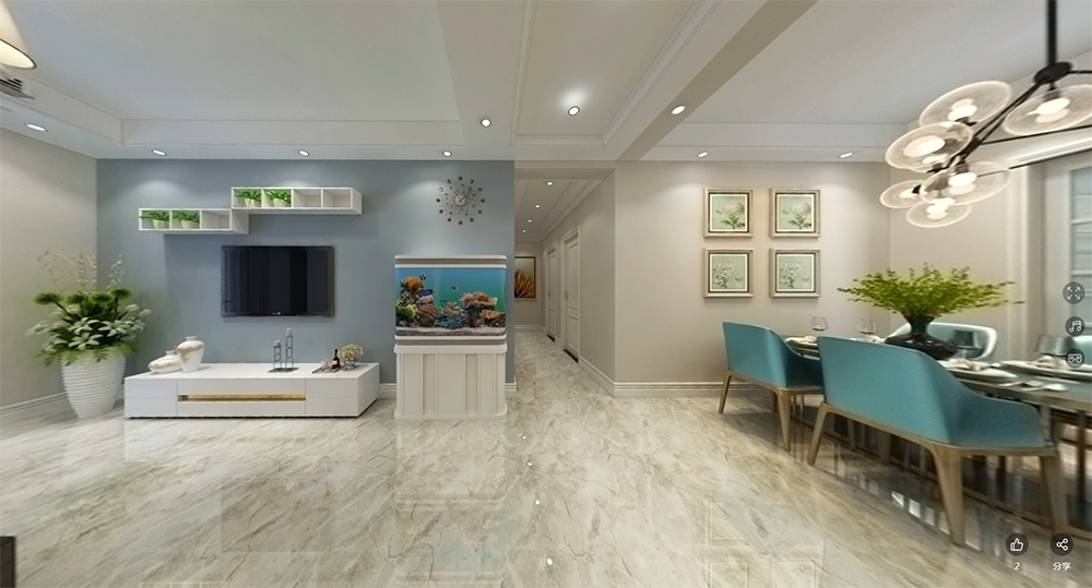 134平建业壹号城邦北欧风格全景图封面图