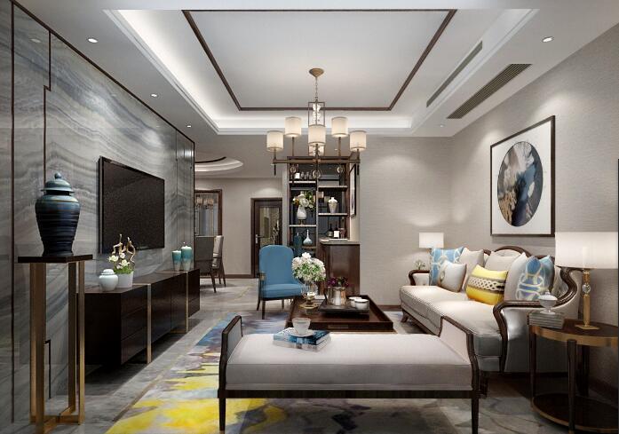 124平长江国际新中式风格-宁心静气，大道至简全景图封面图