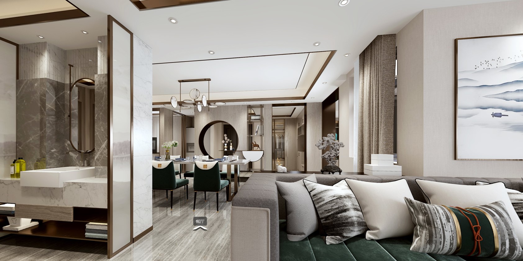 240平莱茵东郡新中式风格全景图封面图