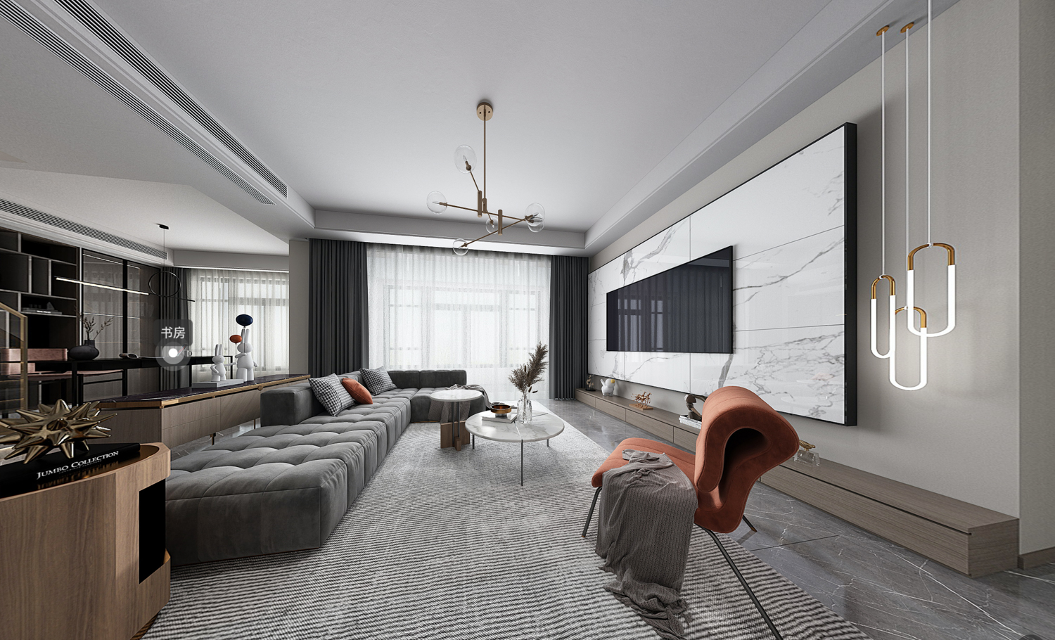 127平锦麟九里现代风格-跃层的纯粹的设计格调全景图封面图