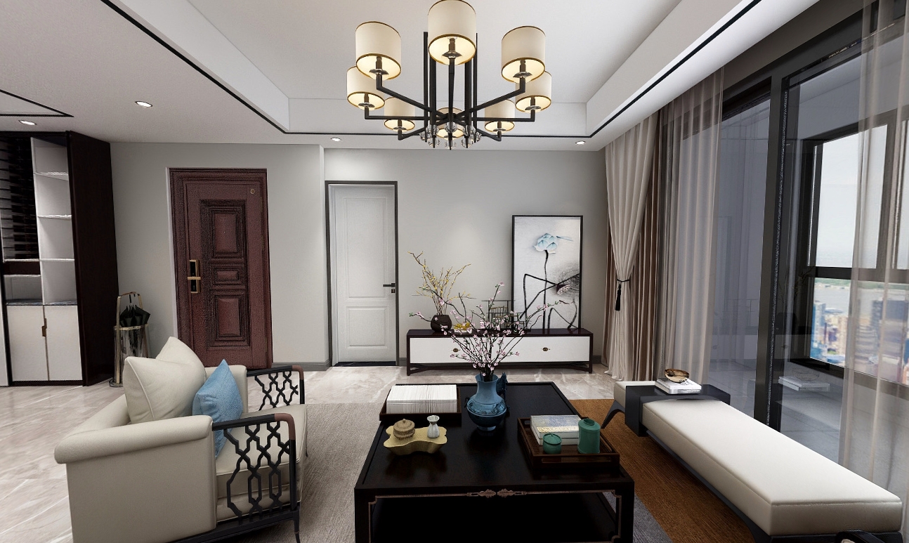 143平明珠城简约中式风-点点滴滴禅意 不多不少全景图封面图