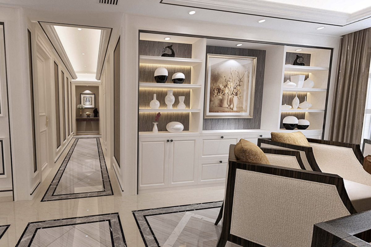 135平长泰国际简欧风格-新古典婚房全景图封面图