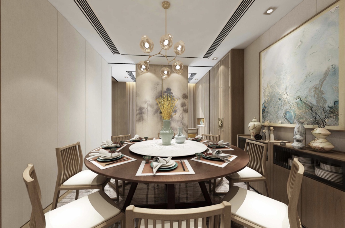 95平保利融侨时光印象新中式风格全景图封面图