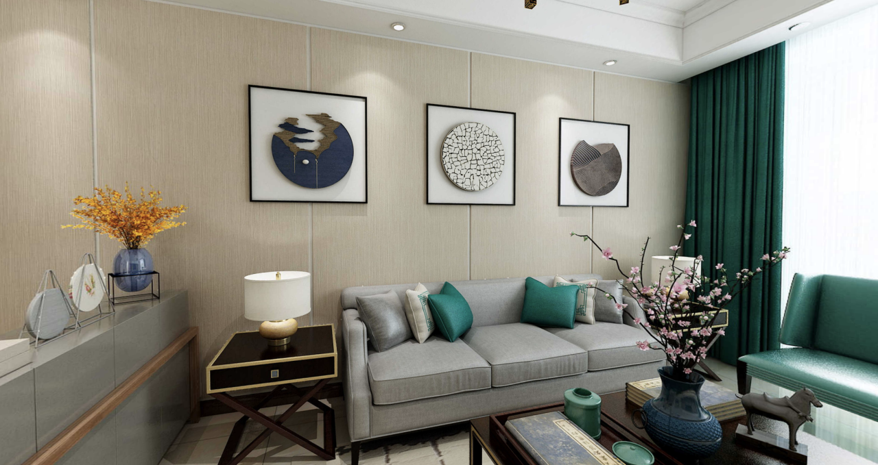 120平阳光城市花园现代风格-婚房全景图封面图