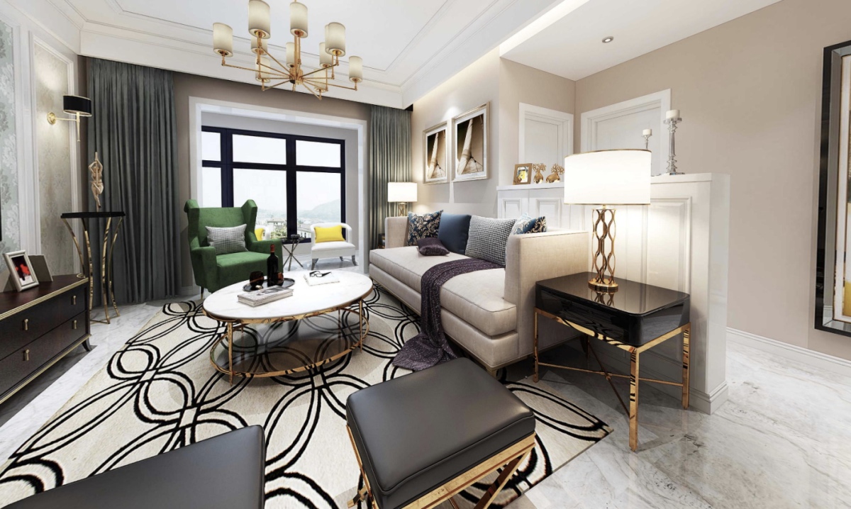 85平长泰国际现代风格全景图封面图