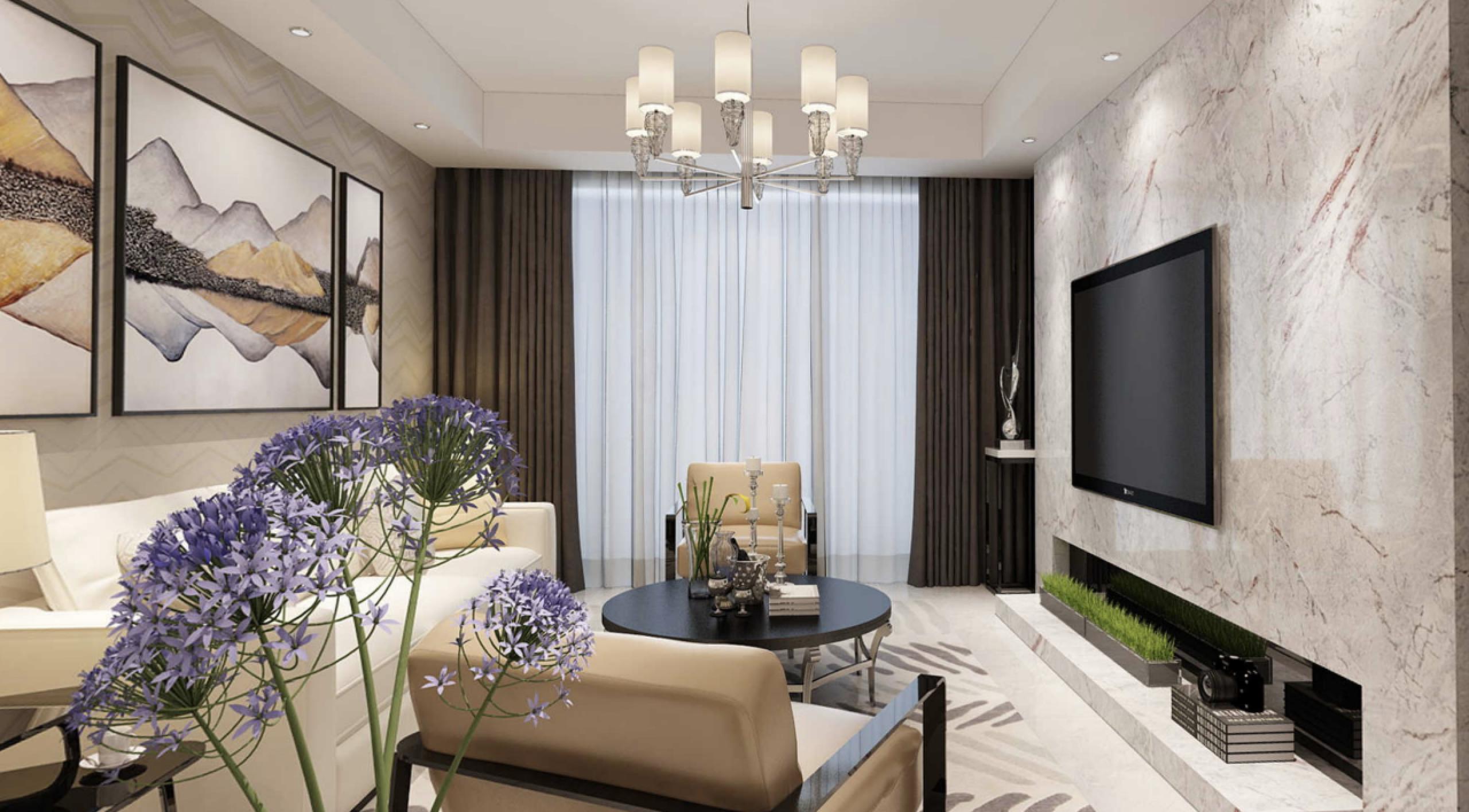 89平九龙仓碧玺简欧风格-婚房全景图封面图