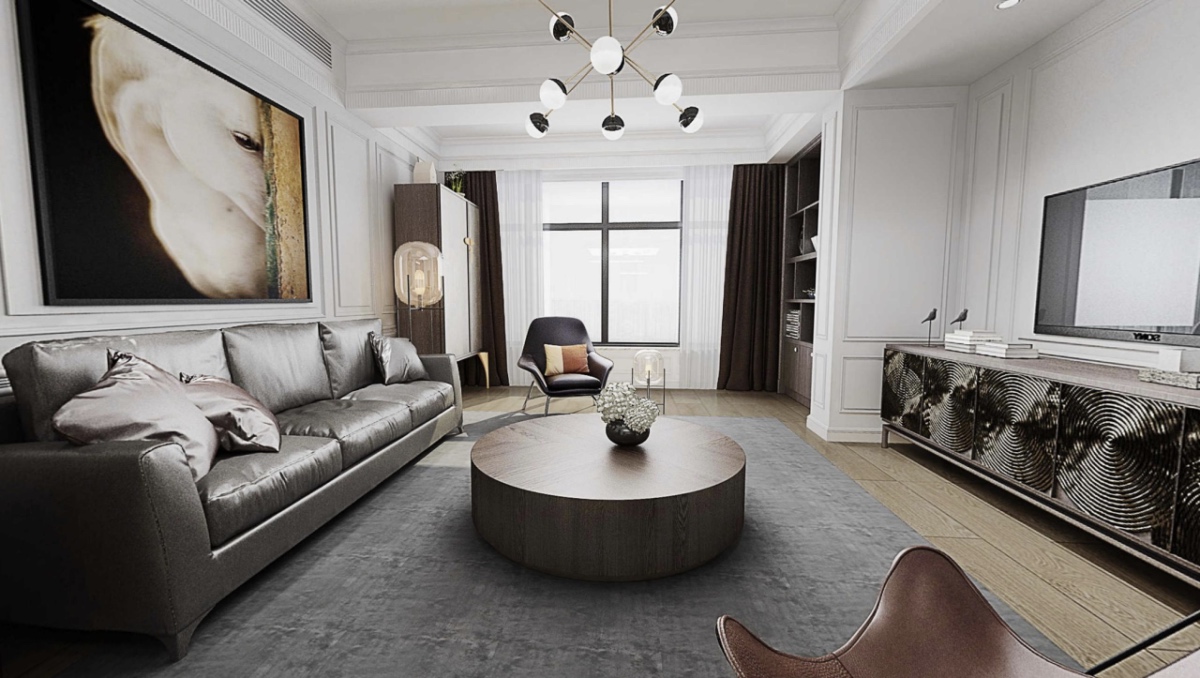 115平九龙仓碧玺北欧风格-婚房全景图封面图