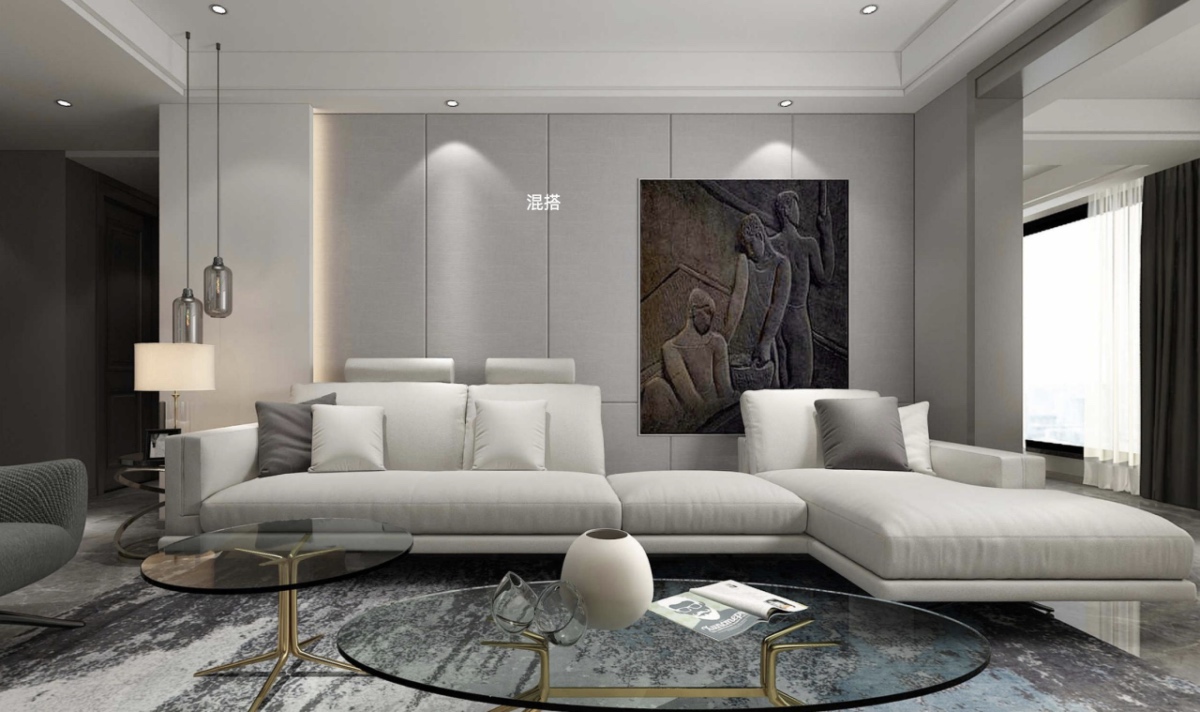 120平美的公园天下现代风格全景图封面图