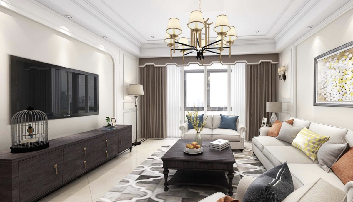 95平保利融侨时光印象美式风格全景图封面图