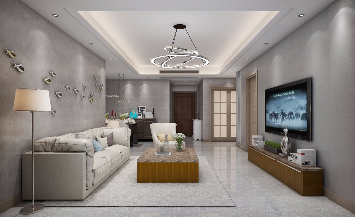 96平蓝庭国际现代风格全景图封面图