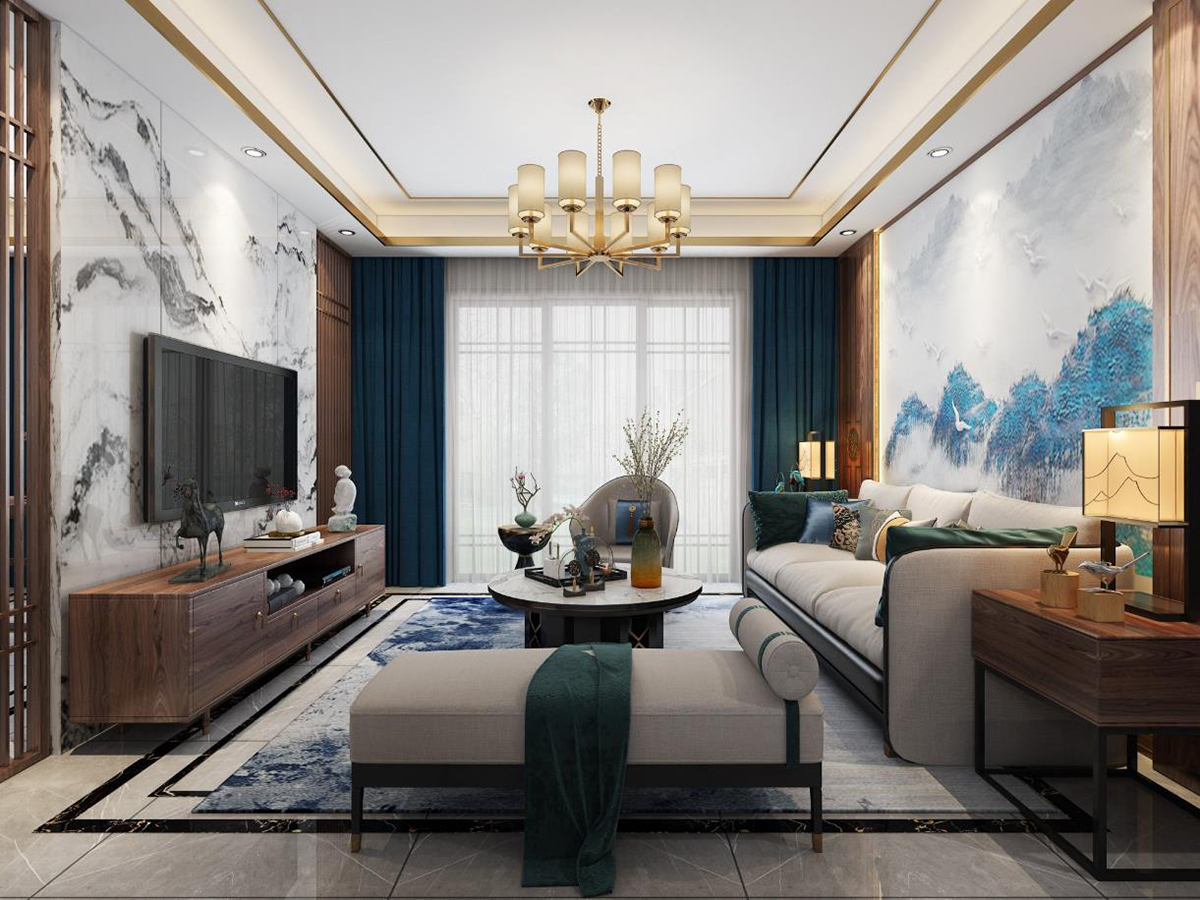 98平运河壹号府新中式风格全景图封面图