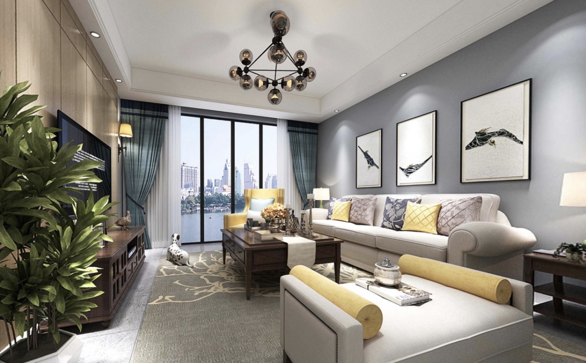 89平九龙仓碧玺美式风格全景图封面图