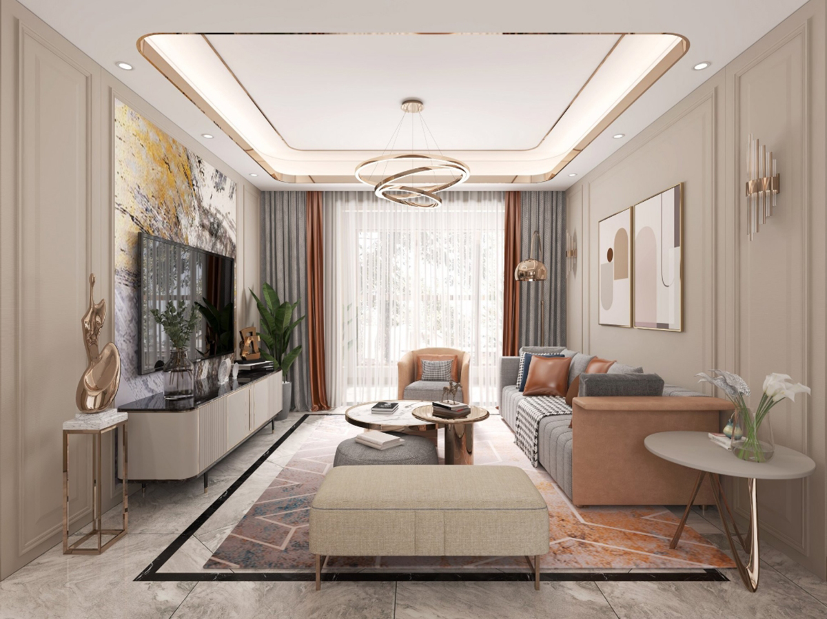75平华发首府现代风格-精致轻奢案例全景图封面图