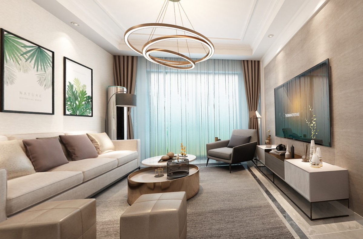 120平红豆香江豪庭现代风格-简而不单的生活全景图封面图