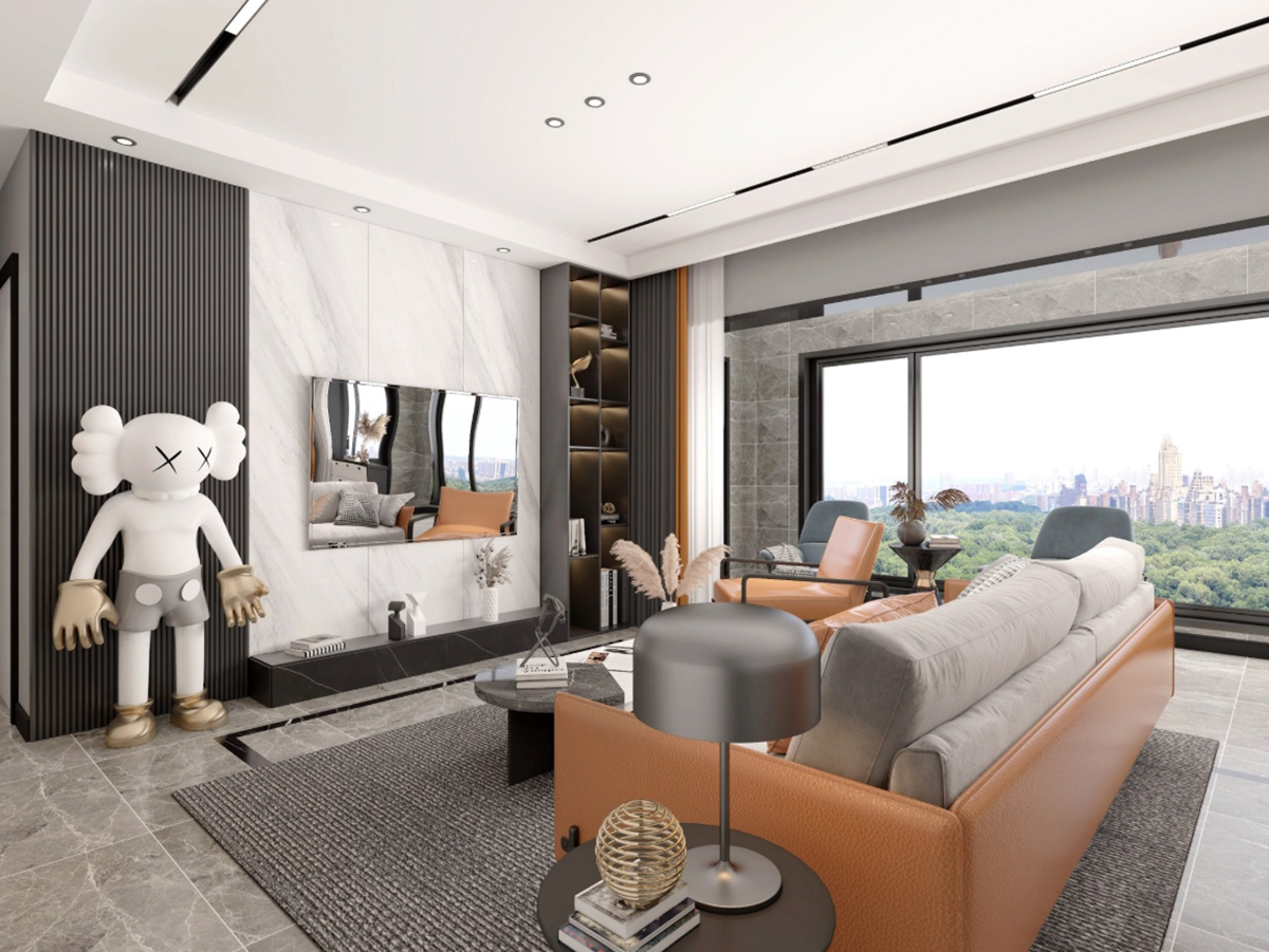 92平金科世界城现代风格全景图封面图