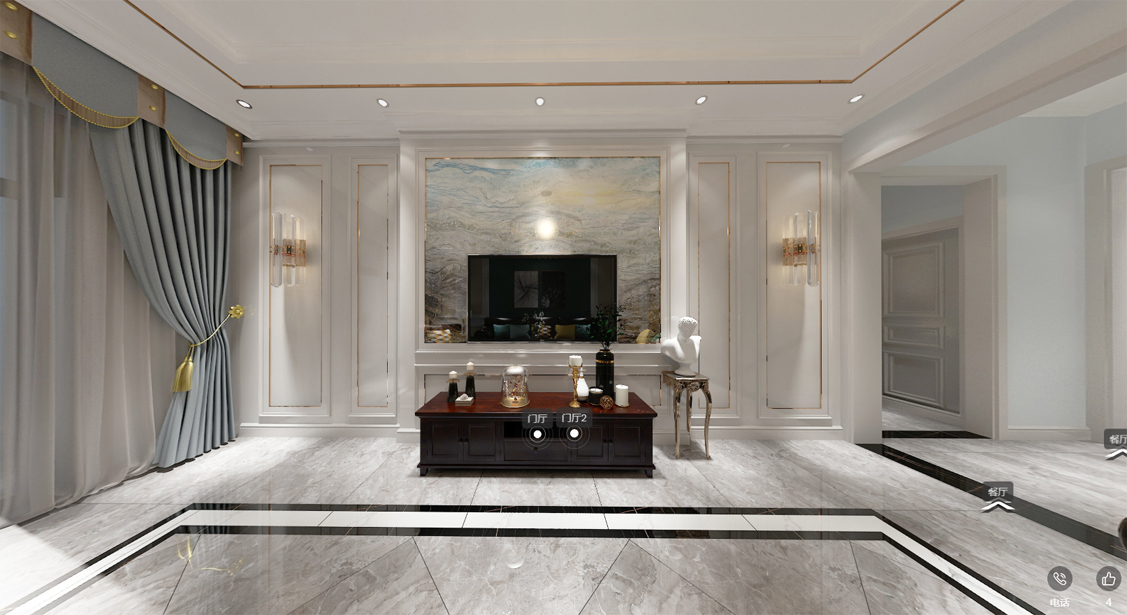 211平恒大名都美式风格-美式轻奢  优雅舒适全景图封面图