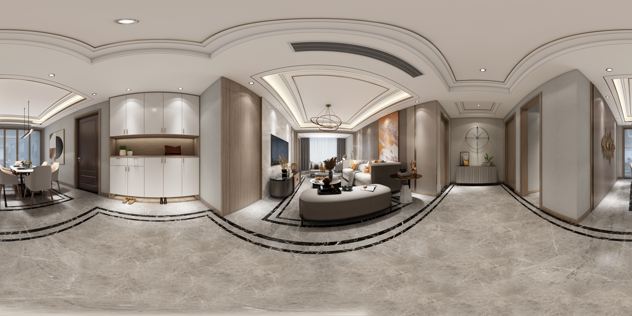 145平翡翠雅苑现代风格-轻奢质感住宅全景图封面图
