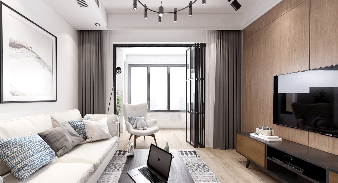 94平金地名悦现代风格-摩登且自在的居所全景图封面图