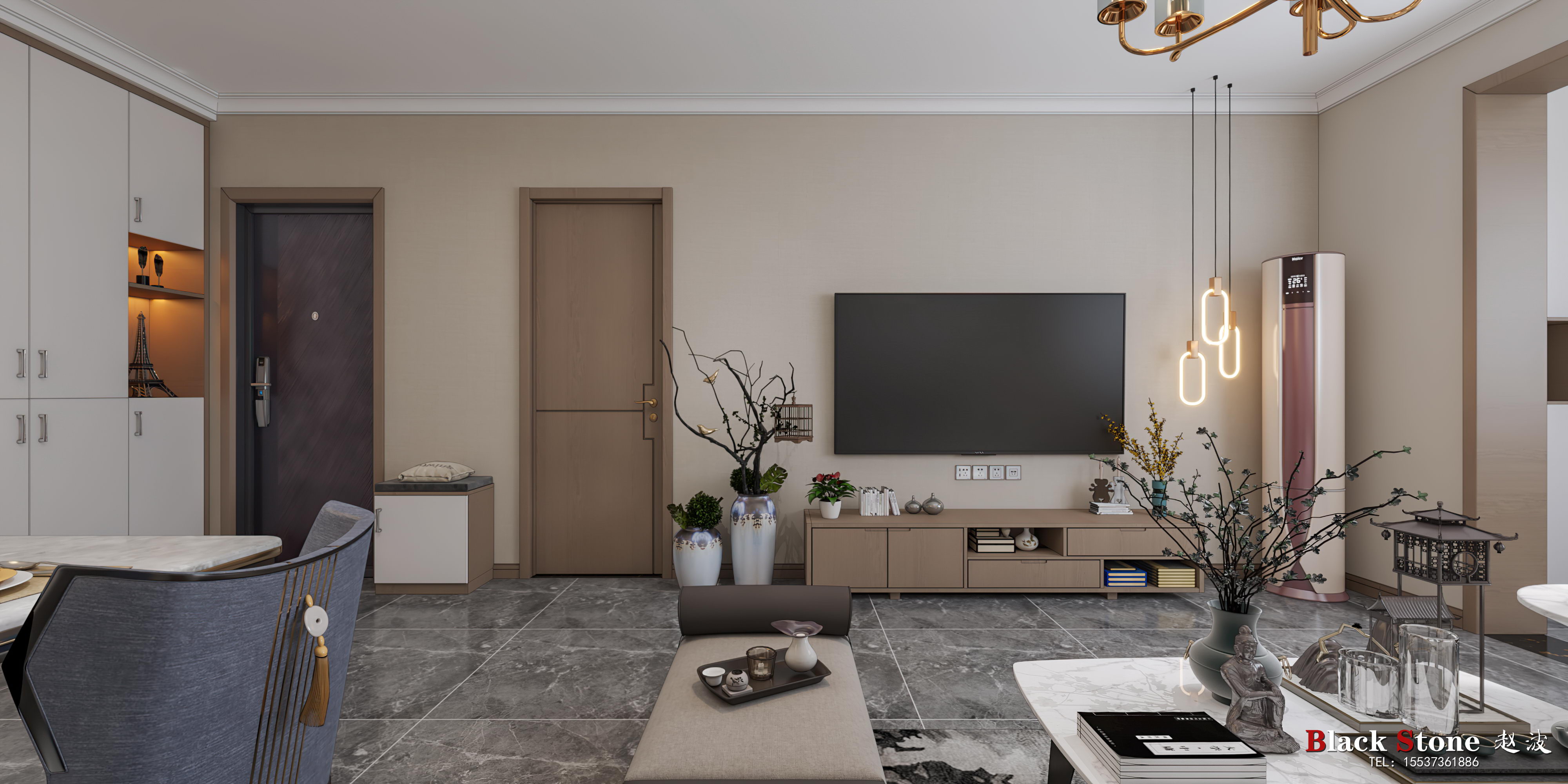 140平华恩城新中式风格全景图封面图