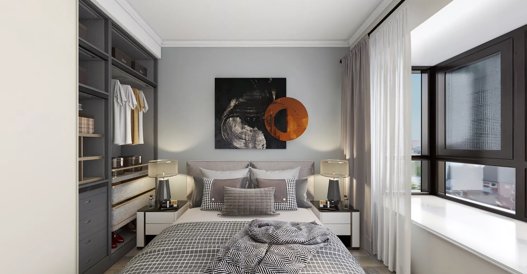 132平凤凰公园里现代风格全景图封面图