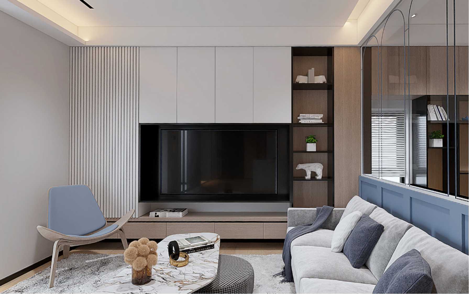 133平城邦花园现代风格-神秘蓝 撩拨着我的心全景图封面图