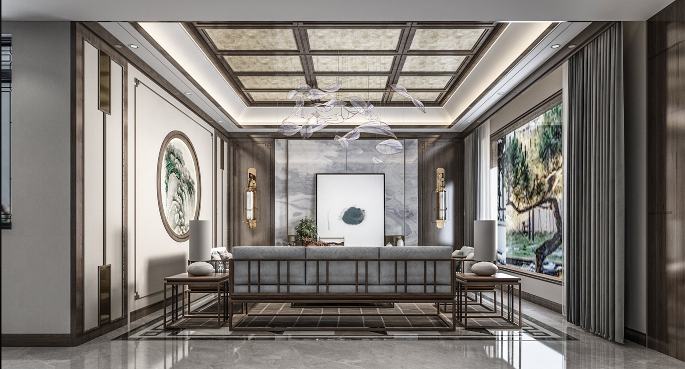 300平大境天成新中式风格-水墨烟云 画里乾坤全景图封面图