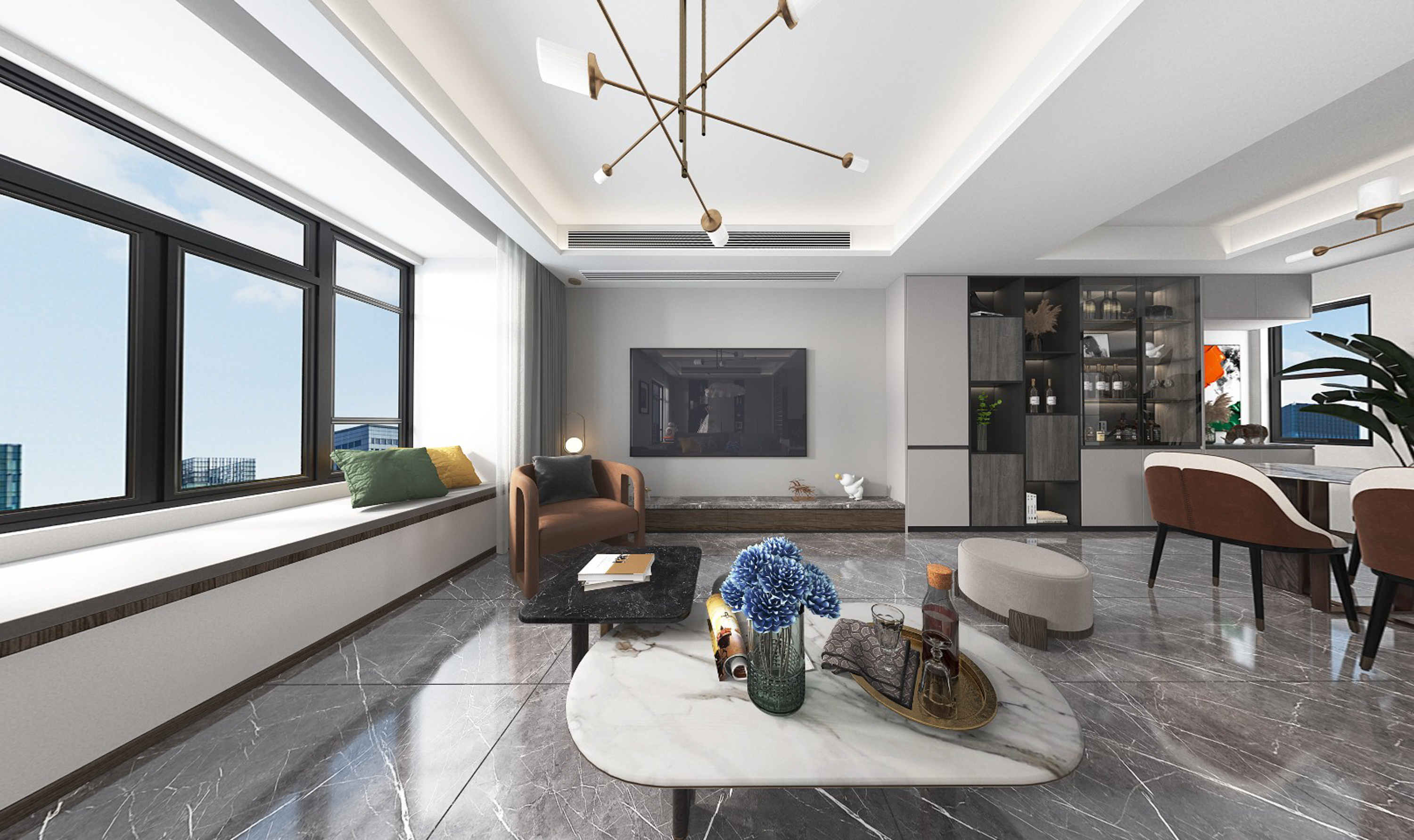 161平中航樾园现代风格全景图封面图