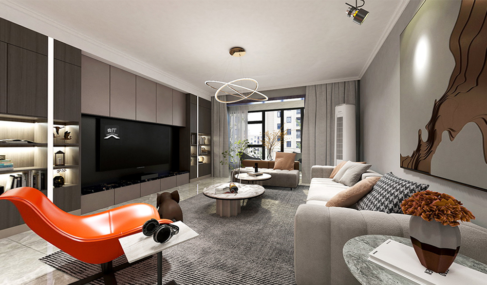 160平新盾嘉苑现代风格全景图封面图