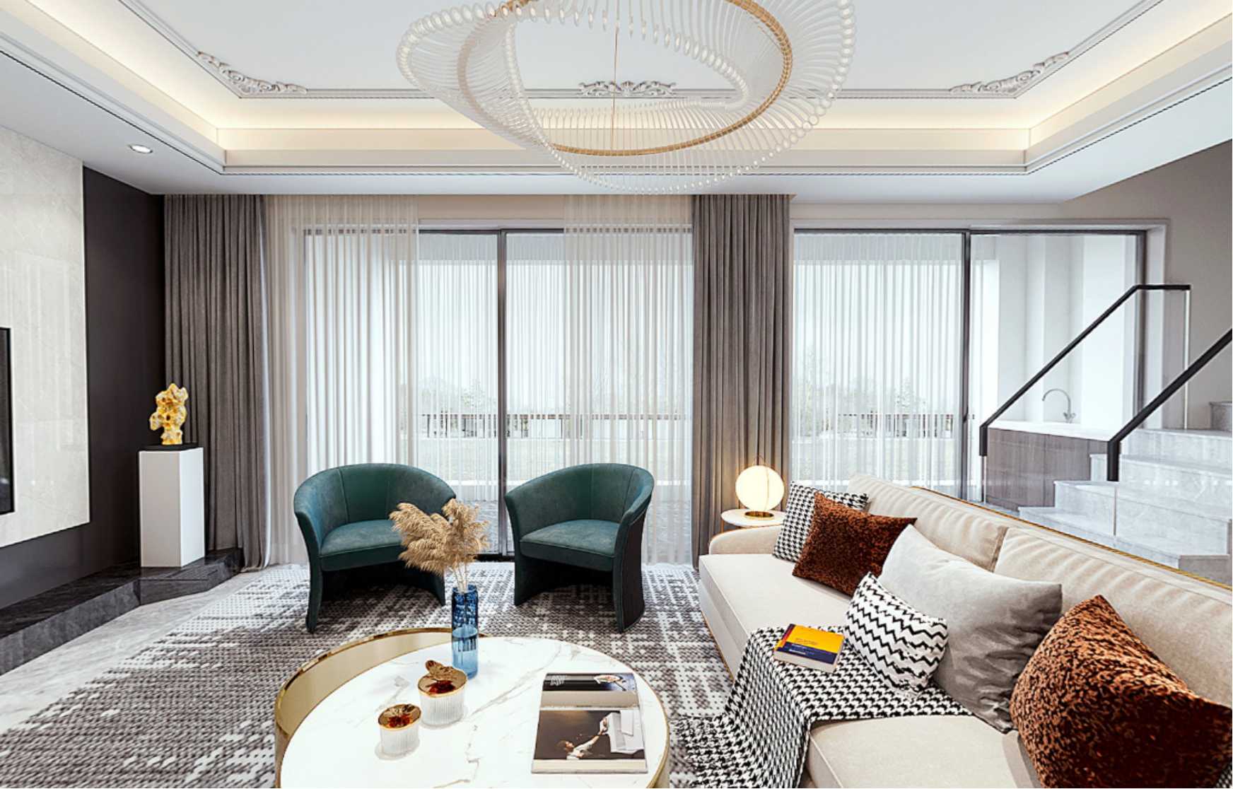 151平南山楠现代风格-邂逅一眼就沦陷的雅致生活全景图封面图