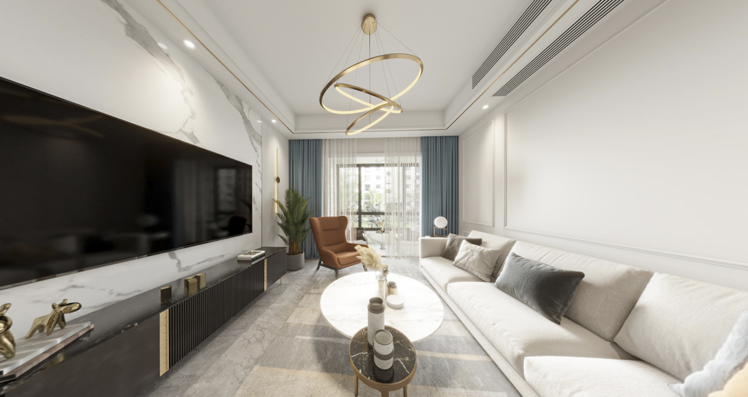 115平锦麟府现代风格全景图封面图