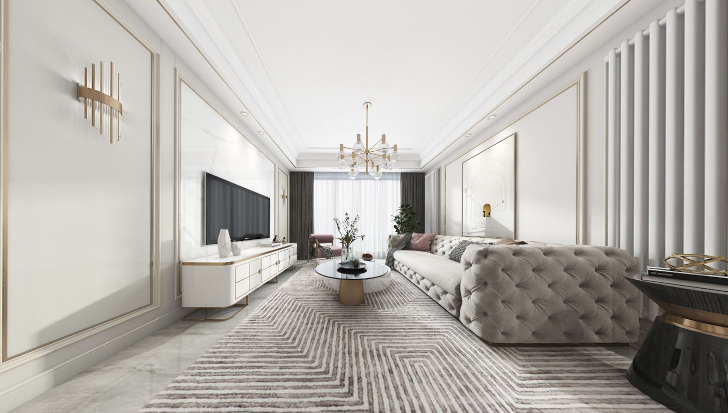 98平半岛印象法式风格全景图封面图