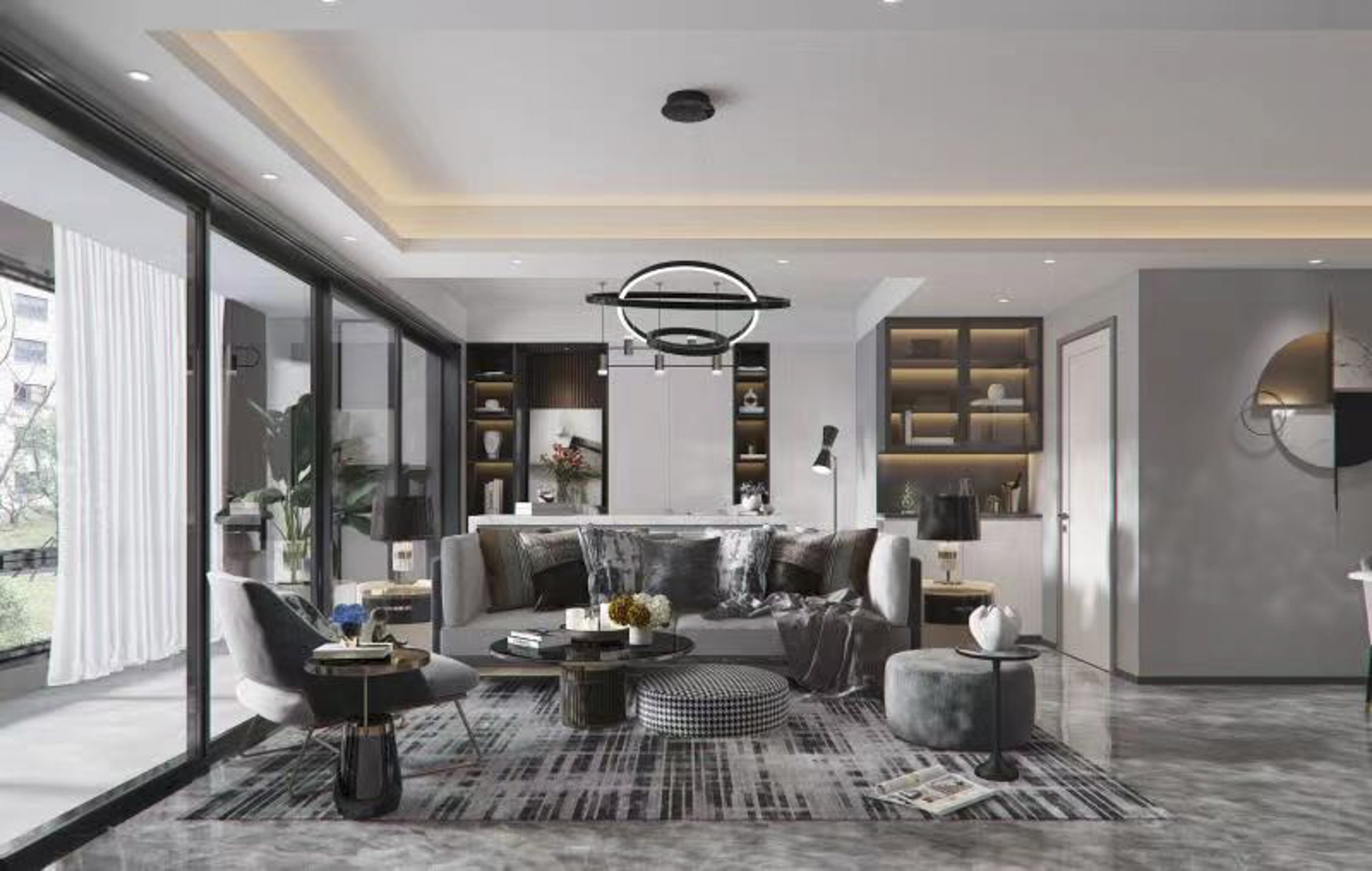 115平三千邑现代风格全景图封面图