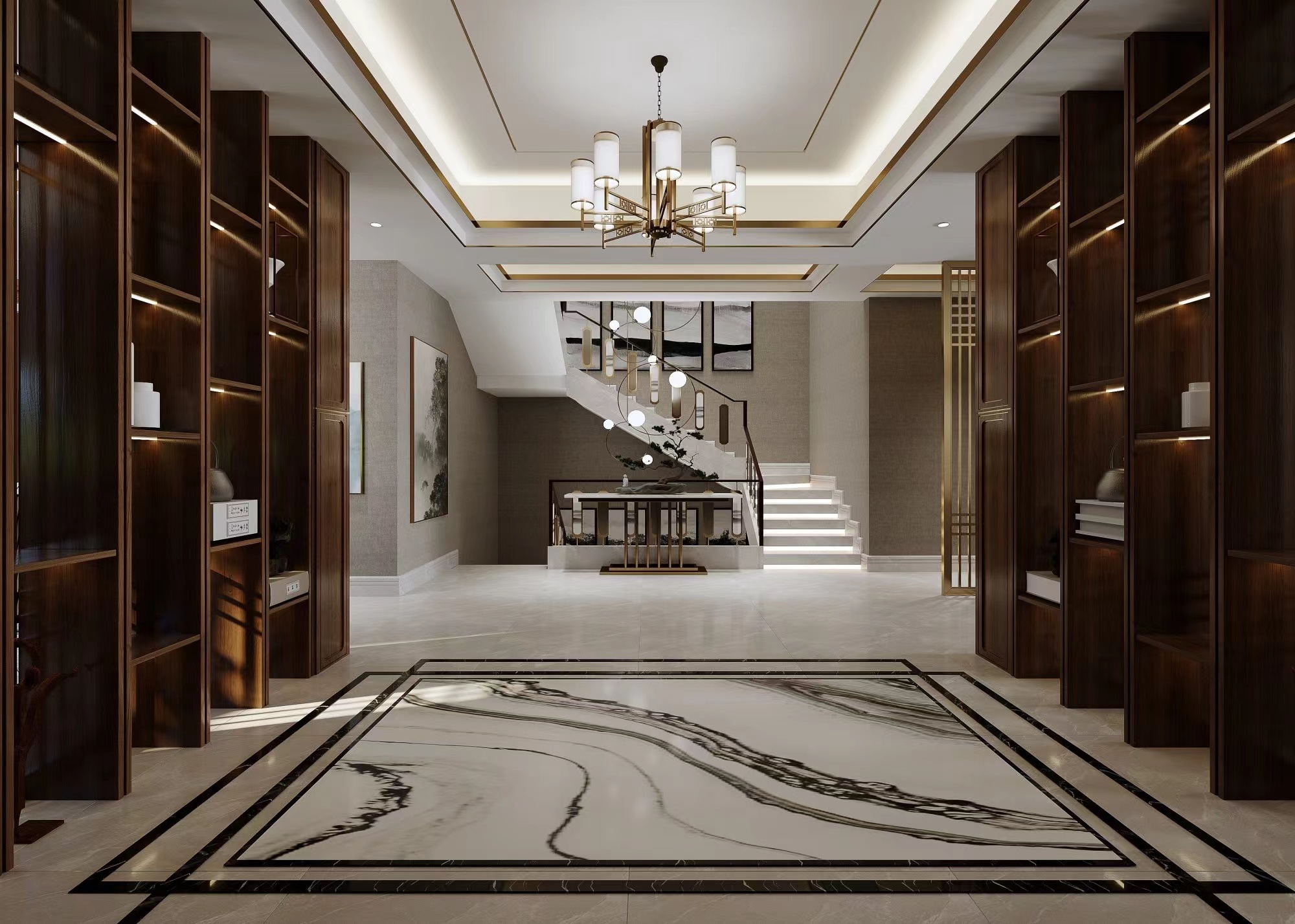 300平保利半山国际新中式风格全景图封面图