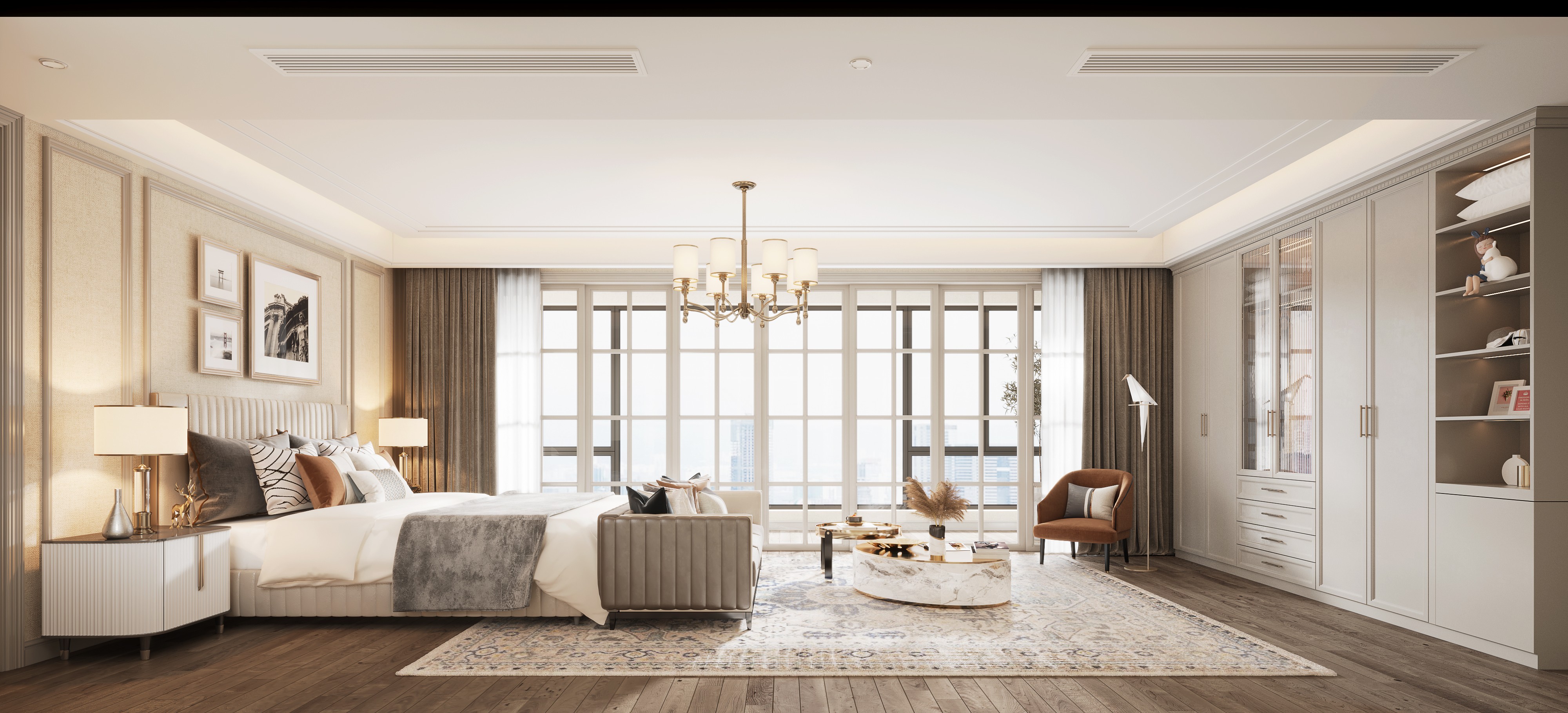 200平旭辉宽阅简欧风格全景图封面图