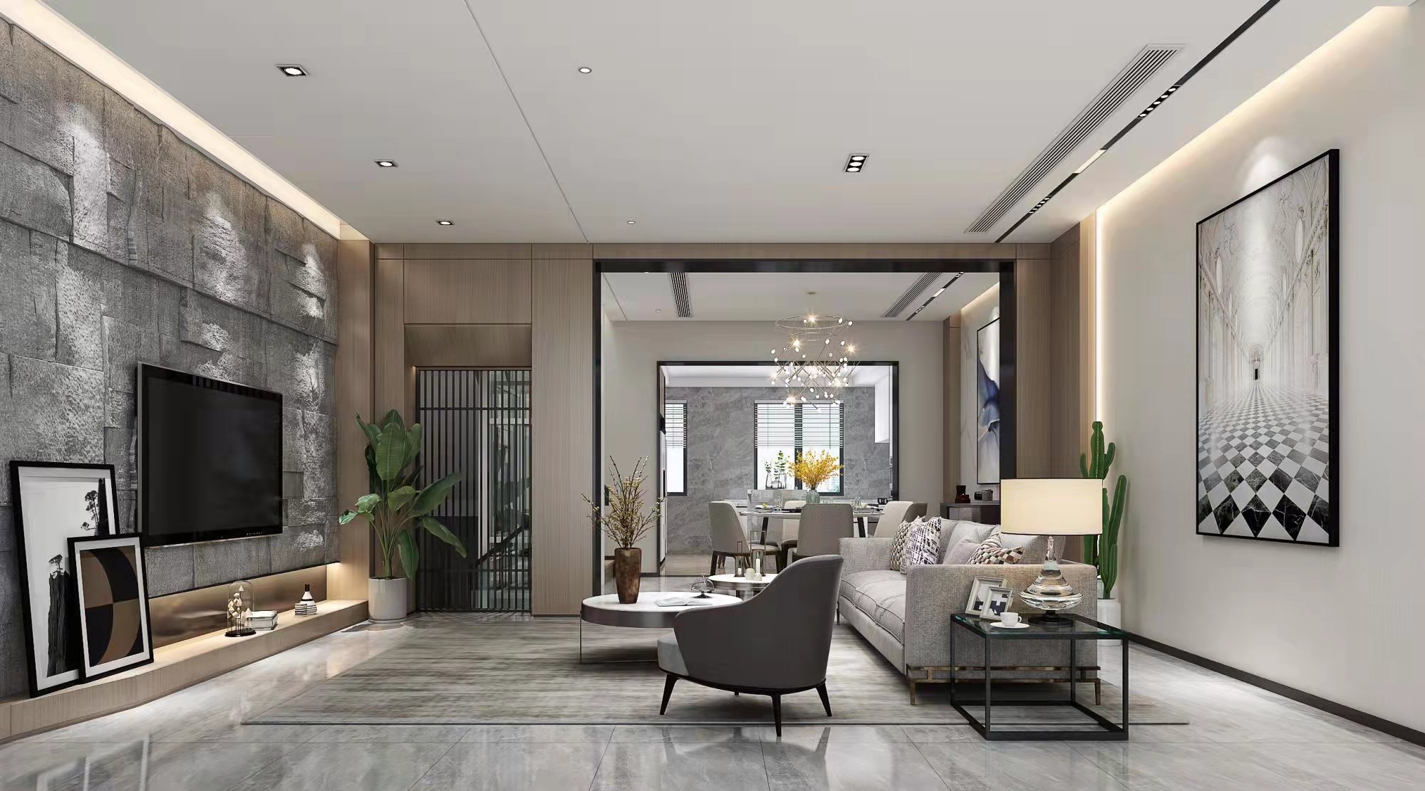 260平中赫玫瑰园现代风格全景图封面图