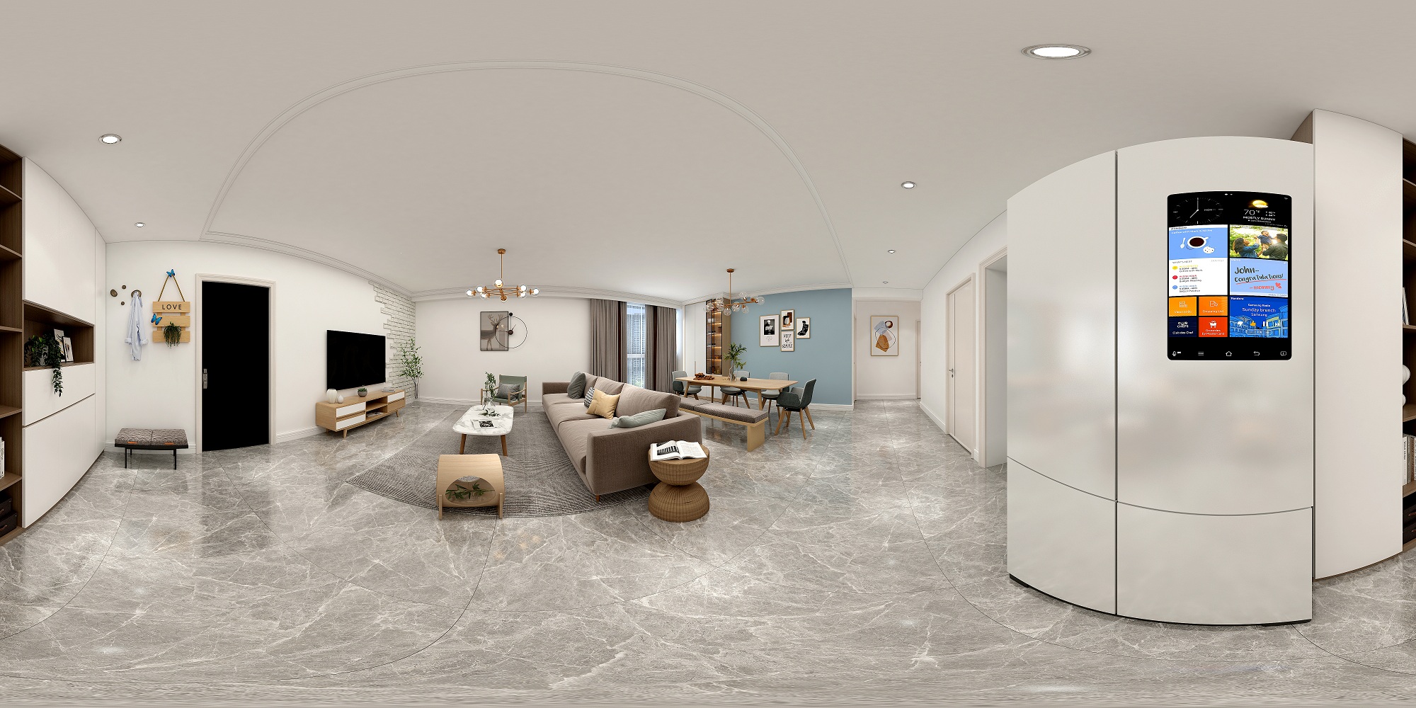 120平龙泽苑北欧风格-自然朴素，简约原木风全景图封面图