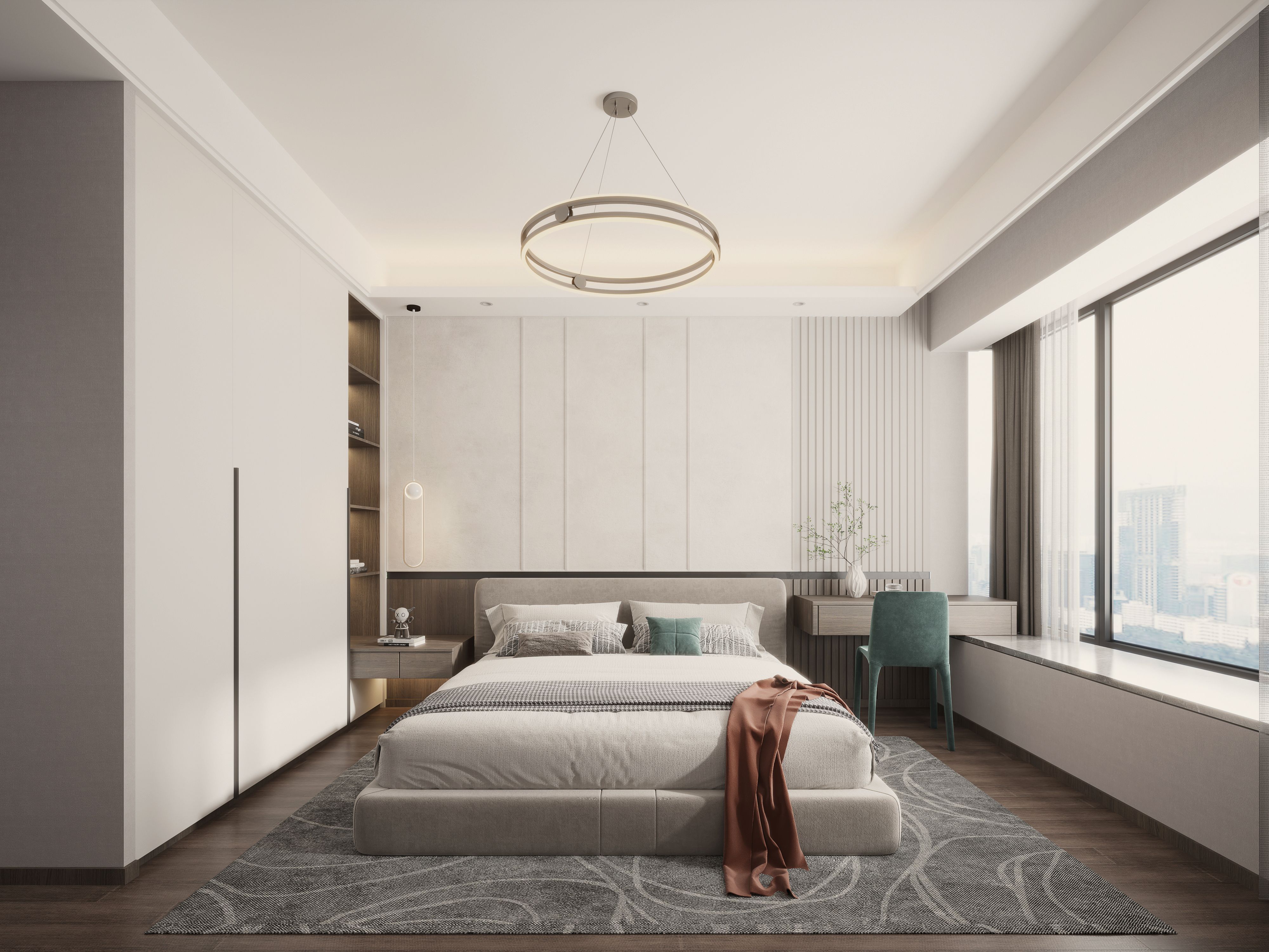 125平前山澜庭现代风格-简单干净的色彩 装饰我的家全景图封面图